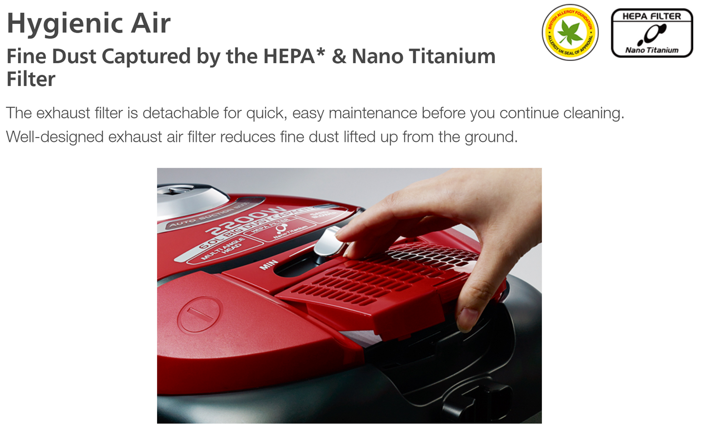 HITACHI Vacuum Cleaner - 2200W - 6L